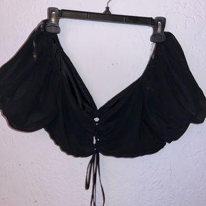 Off the shoulder top with cut outs from wild fable